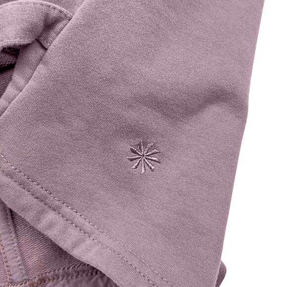 Athleta Women's MEDIUM Retroterry Wrap Sweatshirt Damask Mauve - Picture 5 of 9